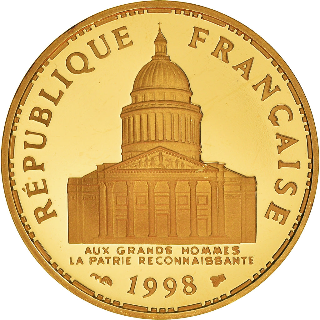 Coin, France, Panthéon, 100 Francs, 1998, Paris, MS(65-70), Gold