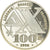 Munten, Frankrijk, Gaspard MONGE, 100 Francs, 1998, Proof, FDC, Zilver, KM:1043
