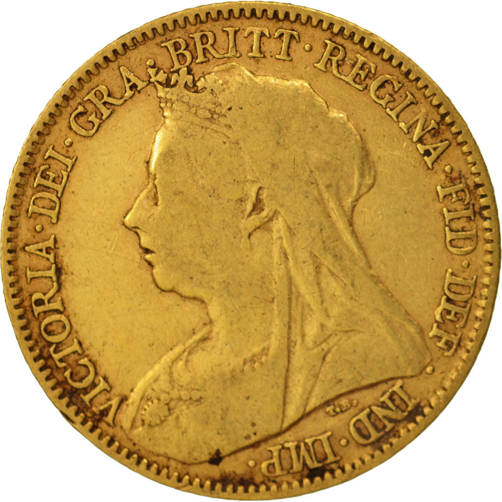 Great Britain, Victoria, 1/2 Sovereign, 1898, VF(30-35), Gold, KM:784