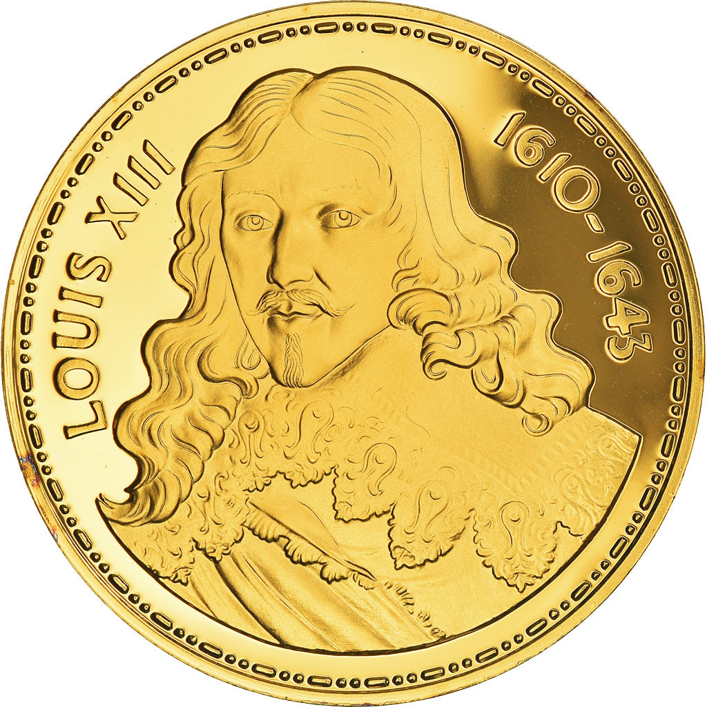 Francia, medalla, Les rois de France, Louis XIII, History, Proof, FDC, Oro