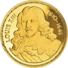 Francia, medalla, Les rois de France, Louis XIII, History, Proof, FDC, Oro