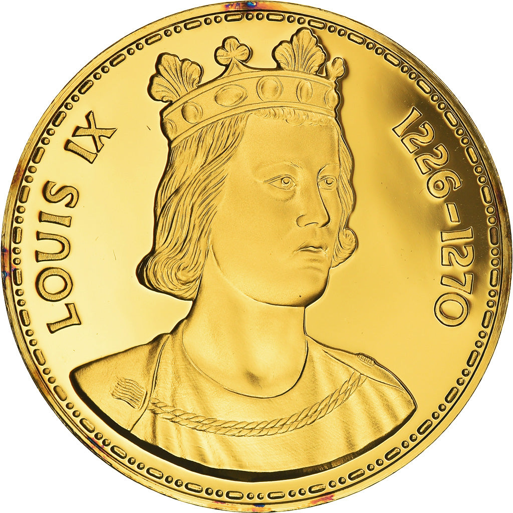 France, Médaille, Les Rois de France, Louis IX, History, Proof, FDC, Vermeil