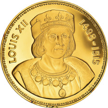 Francia, medaglia, Les Rois de France, Louis XII, History, Proof, FDC, Vermeil