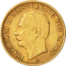 Coin, German States, BADEN, Friedrich II, 20 Mark, 1912, Stuttgart, EF(40-45)