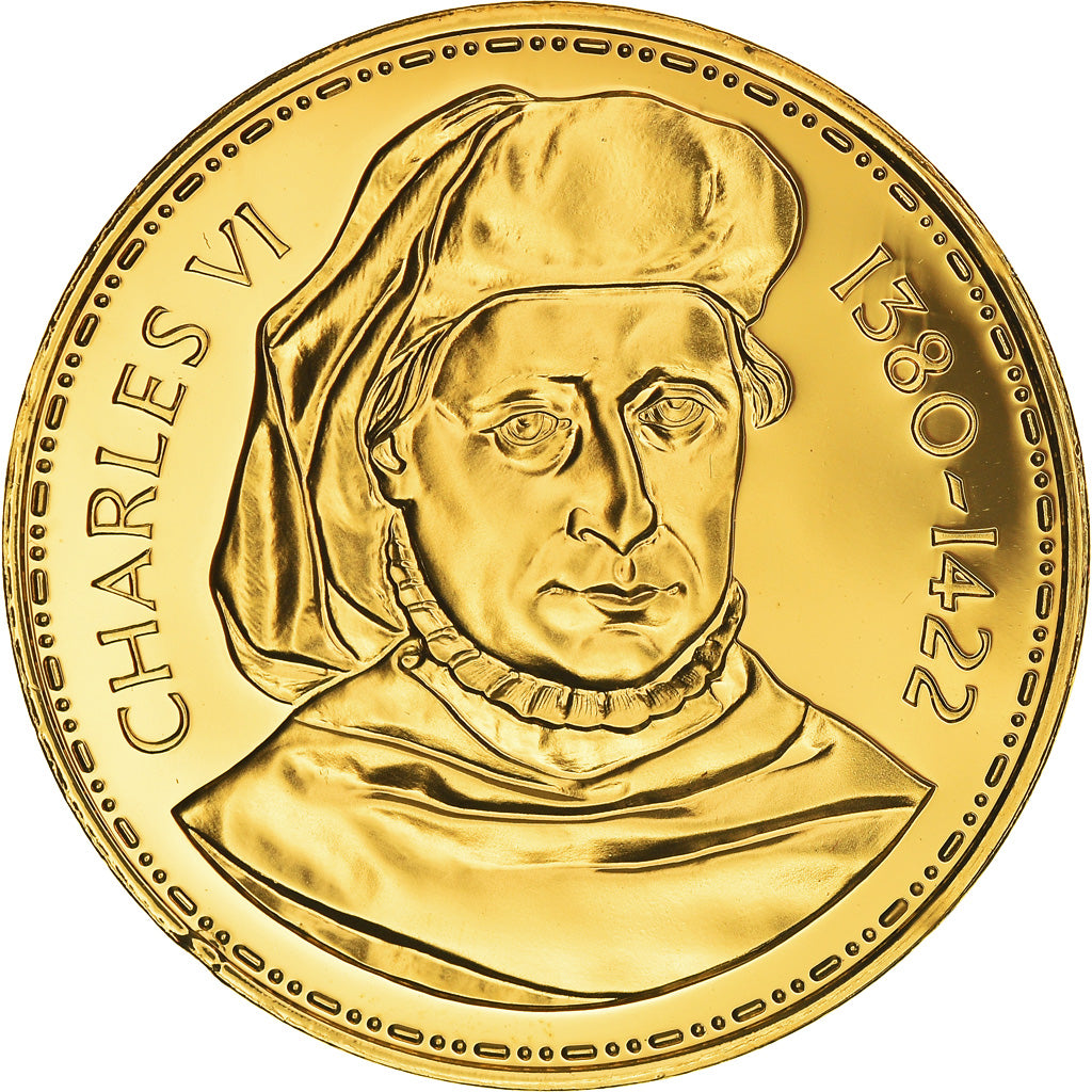 France, Médaille, Les Rois de France, Charles VI, History, Proof, FDC, Vermeil