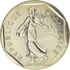 Coin, France, Semeuse, 2 Francs, 1993, Medal alignment, MS(64), Nickel