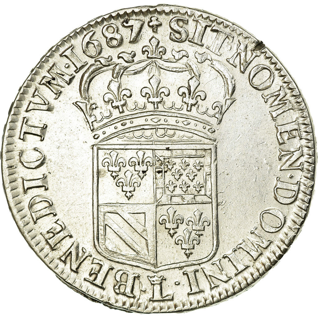 Monnaie, France, Louis XIV, 1/2 Écu de Flandre, 1/2 Ecu, 1687, Lille, TTB+