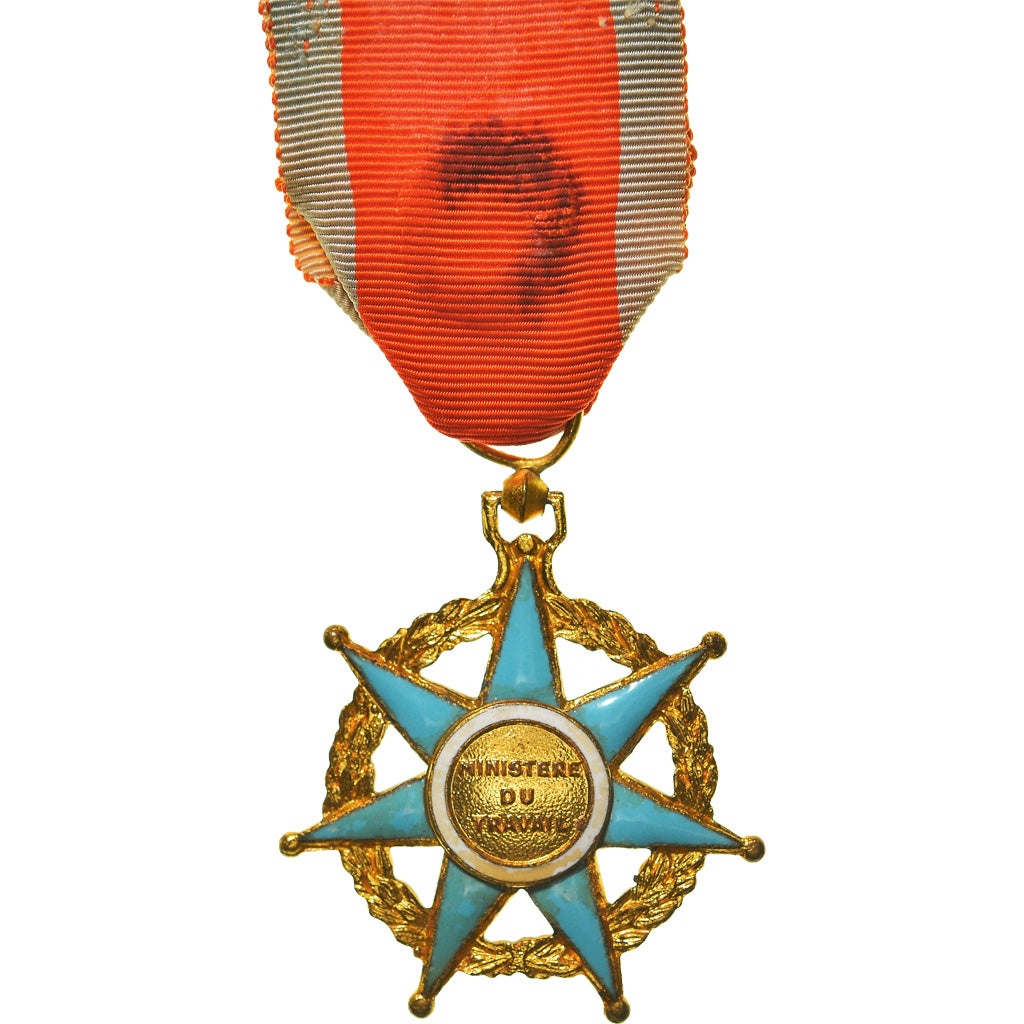 France, Ministère du Travail, Mérite social, Médaille, Très bon état, Gilt