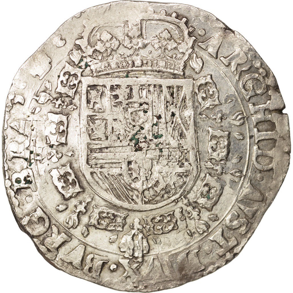Spanish Netherlands, BRABANT, Patagon, 1694, Antwerp, AU(50-53), Silver,KM:107.1