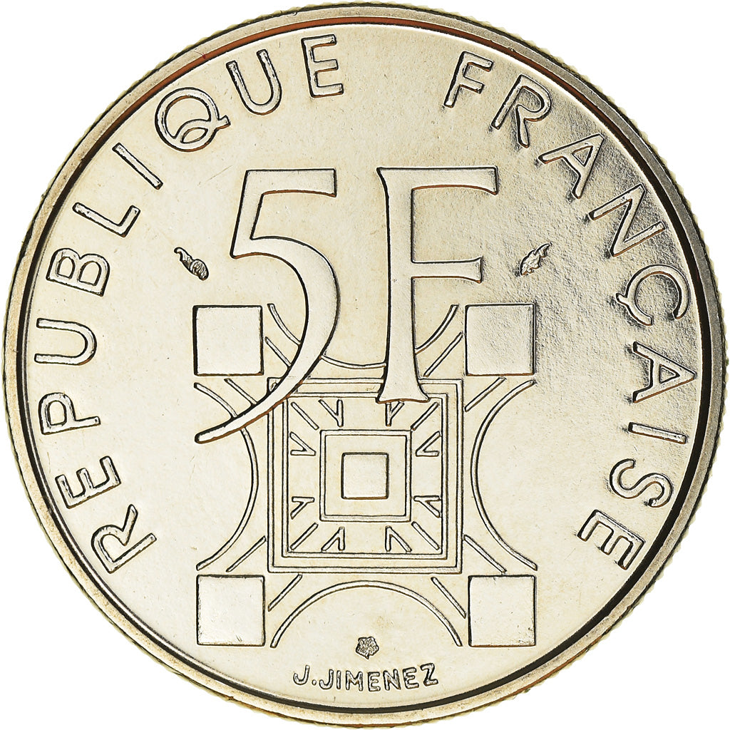 Monnaie, France, Tour Eiffel, 5 Francs, 1989, Paris, FDC, Nickel, Gadoury:772