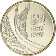 Coin, France, Tour Eiffel, 5 Francs, 1989, Paris, MS(65-70), Nickel, KM:968