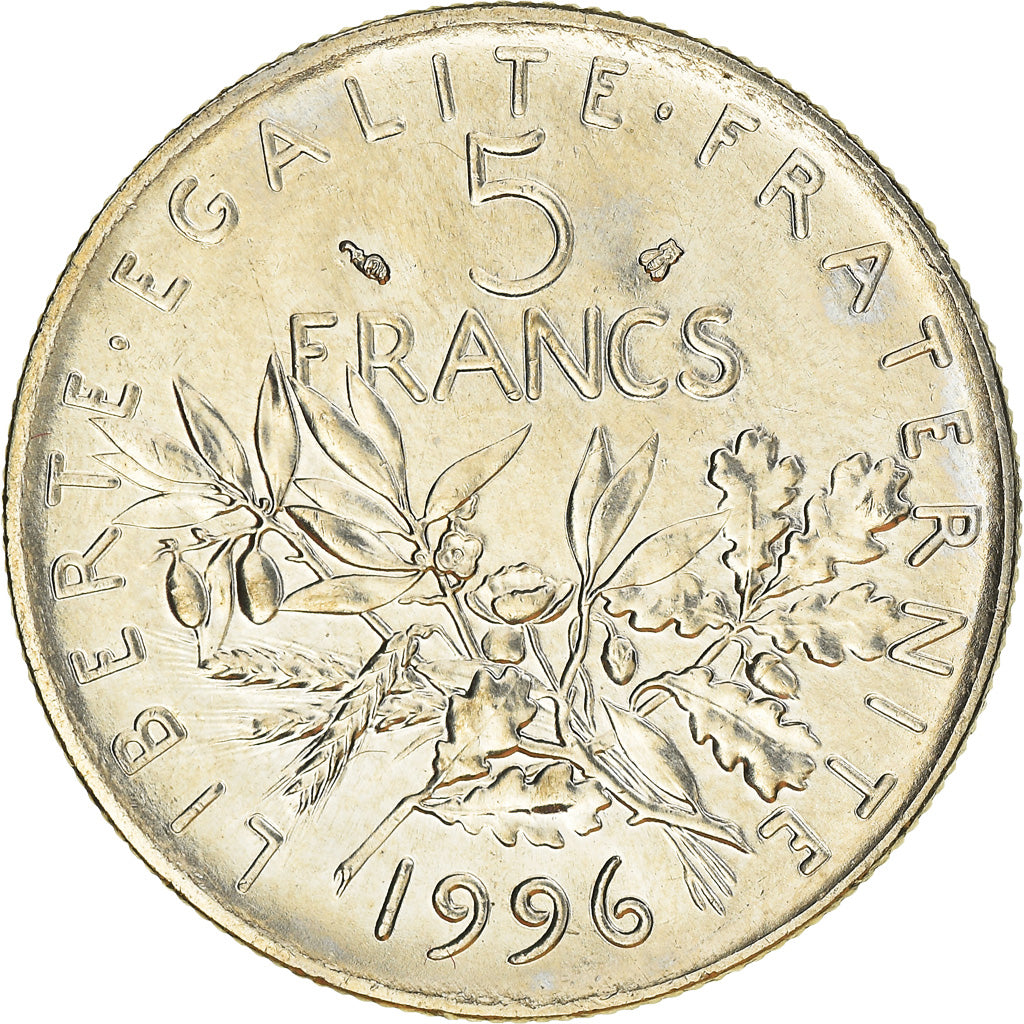 Coin, France, Semeuse, 5 Francs, 1996, Paris, MS(65-70), Nickel Clad