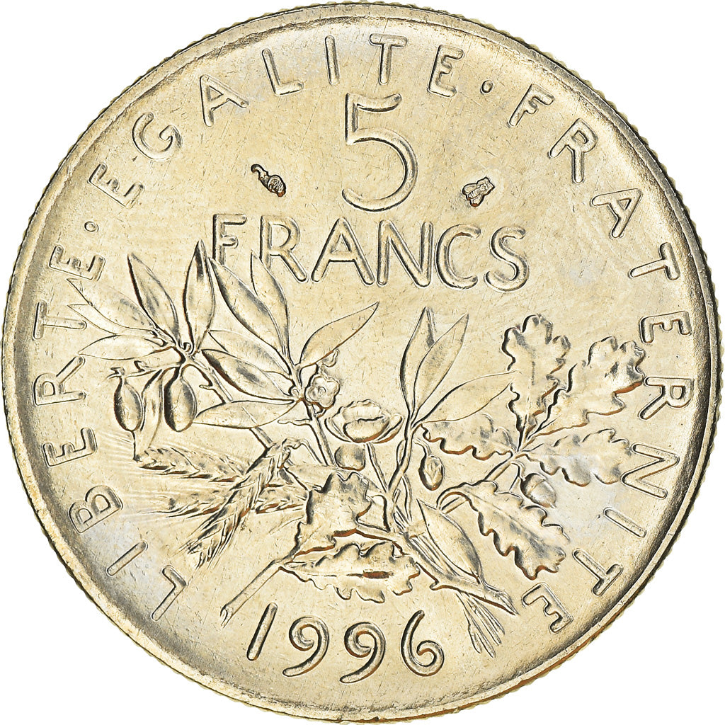 Coin, France, Semeuse, 5 Francs, 1996, Paris, MS(65-70), Nickel Clad