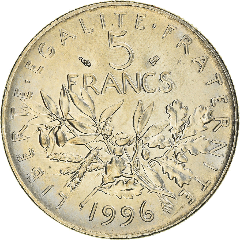Coin, France, Semeuse, 5 Francs, 1996, Paris, MS(64), Nickel Clad Copper-Nickel