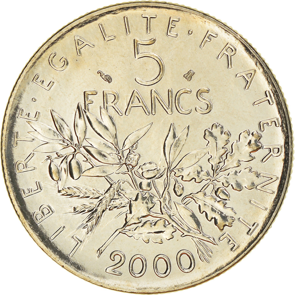 Coin, France, Semeuse, 5 Francs, 2000, Paris, MS(65-70), Nickel Clad