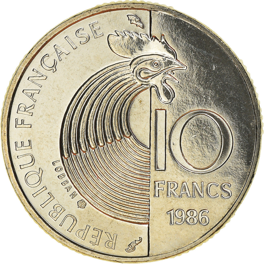 Moneta, Francia, Schumann, 10 Francs, 1986, SPL, Nichel, KM:958, Gadoury:825