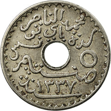 Coin, Tunisia, Muhammad al-Nasir Bey, 5 Centimes, 1919, Paris, EF(40-45)