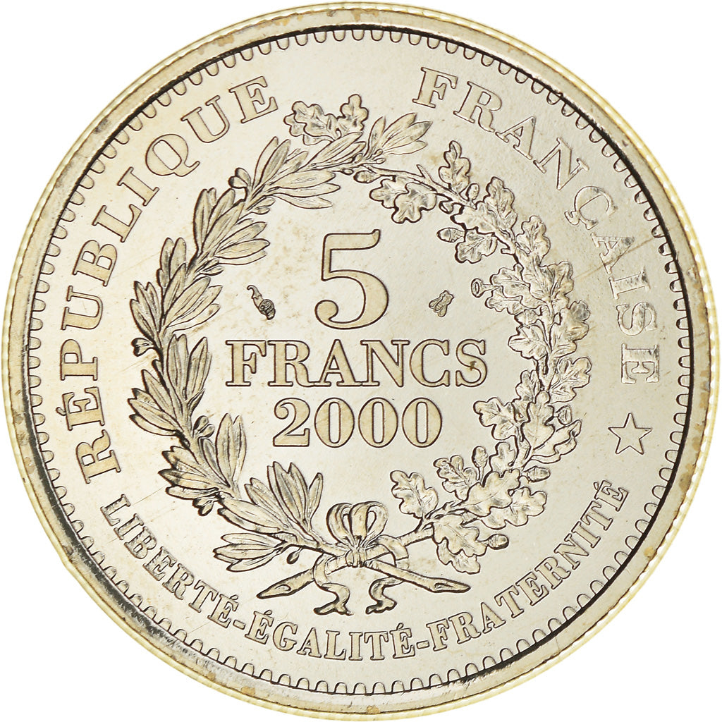 Coin, France, Franc à cheval, 5 Francs, 2000, Paris, MS(65-70), Copper-Nickel