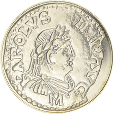 Coin, France, Denier de Charlemagne, 5 Francs, 2000, Paris, MS(65-70)