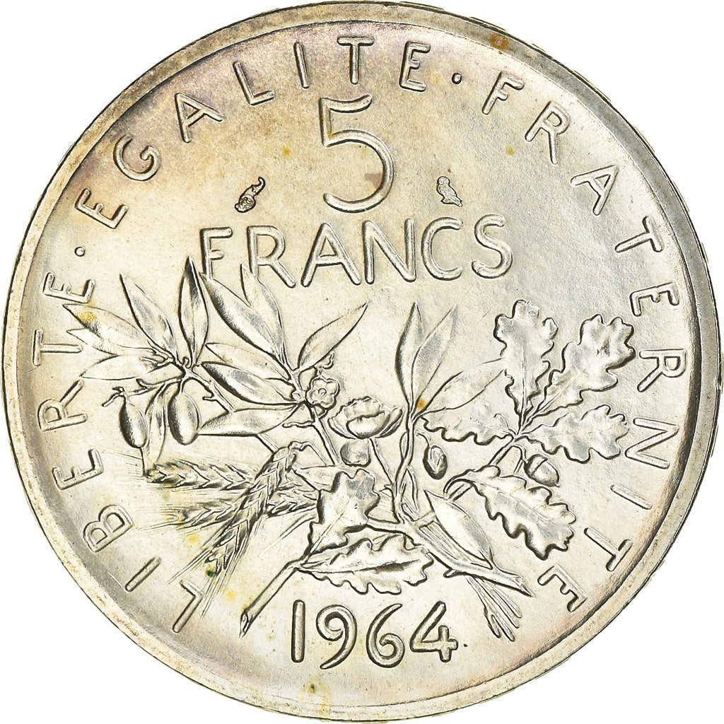 Coin, France, Semeuse, 5 Francs, 1964, Paris, MS(65-70), Silver, KM:926