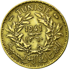 Coin, Tunisia, Anonymous, 50 Centimes, 1941, Paris, EF(40-45), Aluminum-Bronze