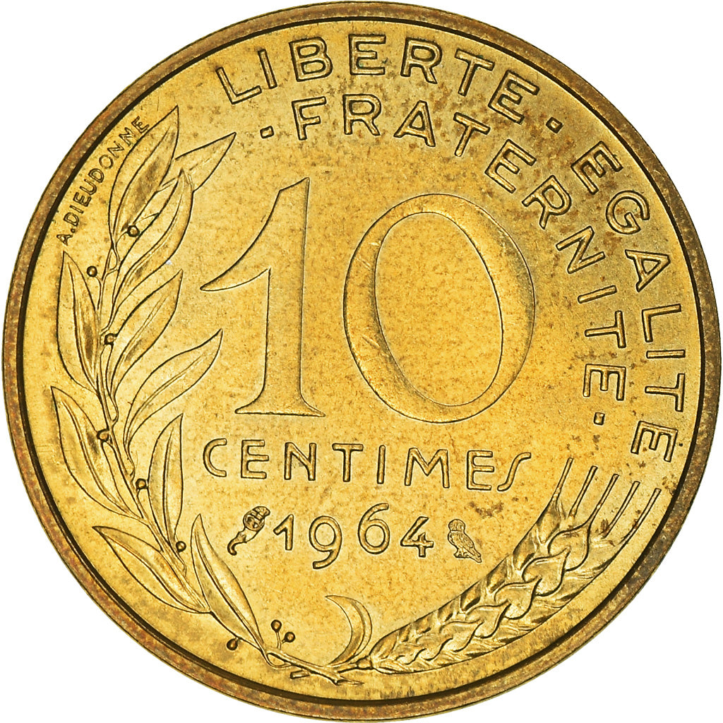 Monnaie, France, Marianne, 10 Centimes, 1964, Paris, SPL, Bronze-Aluminium