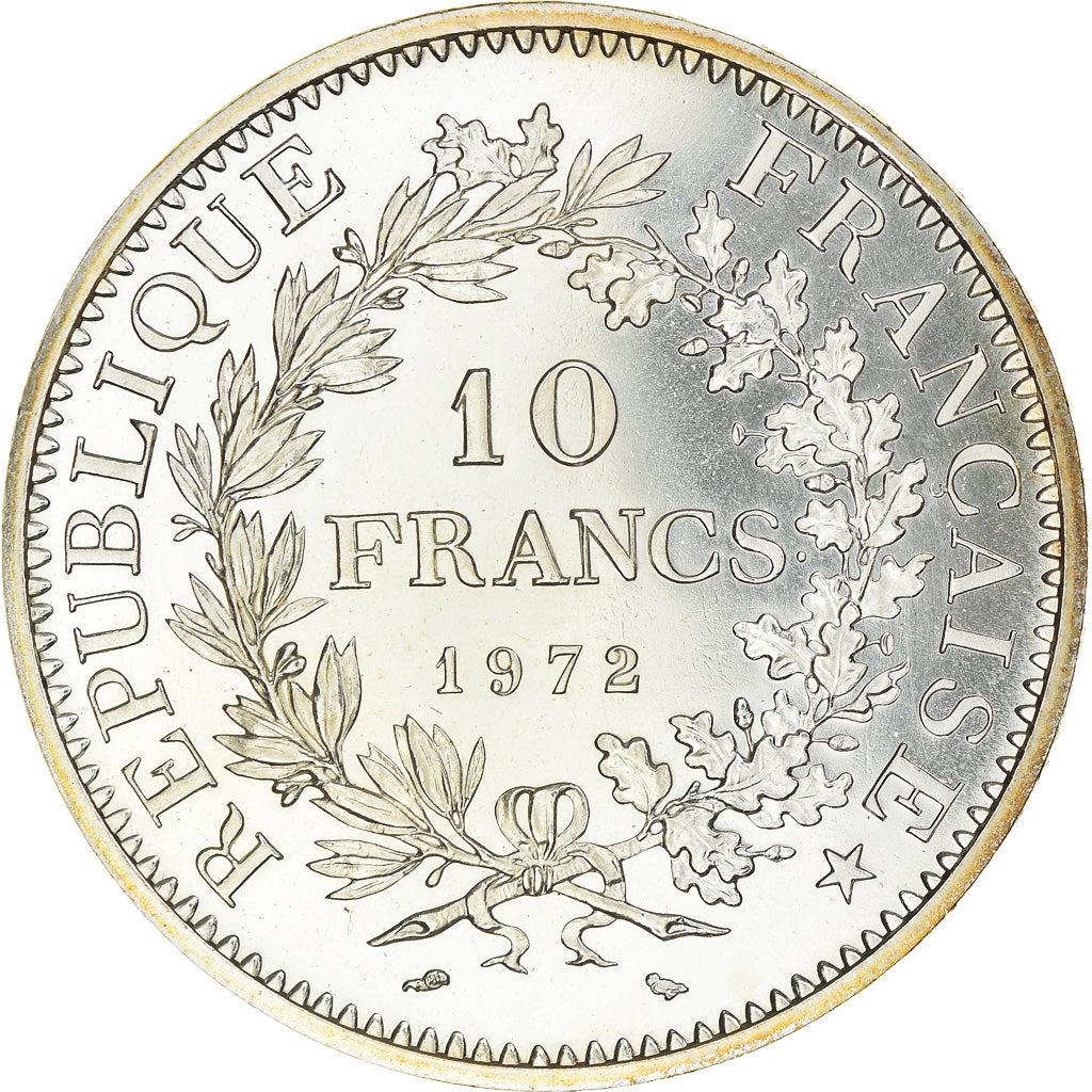 Coin, France, Hercule, 10 Francs, 1972, Paris, MS(65-70), Silver, KM:932