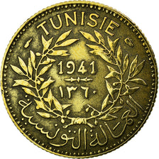 Coin, Tunisia, Anonymous, Franc, 1941, Paris, EF(40-45), Aluminum-Bronze