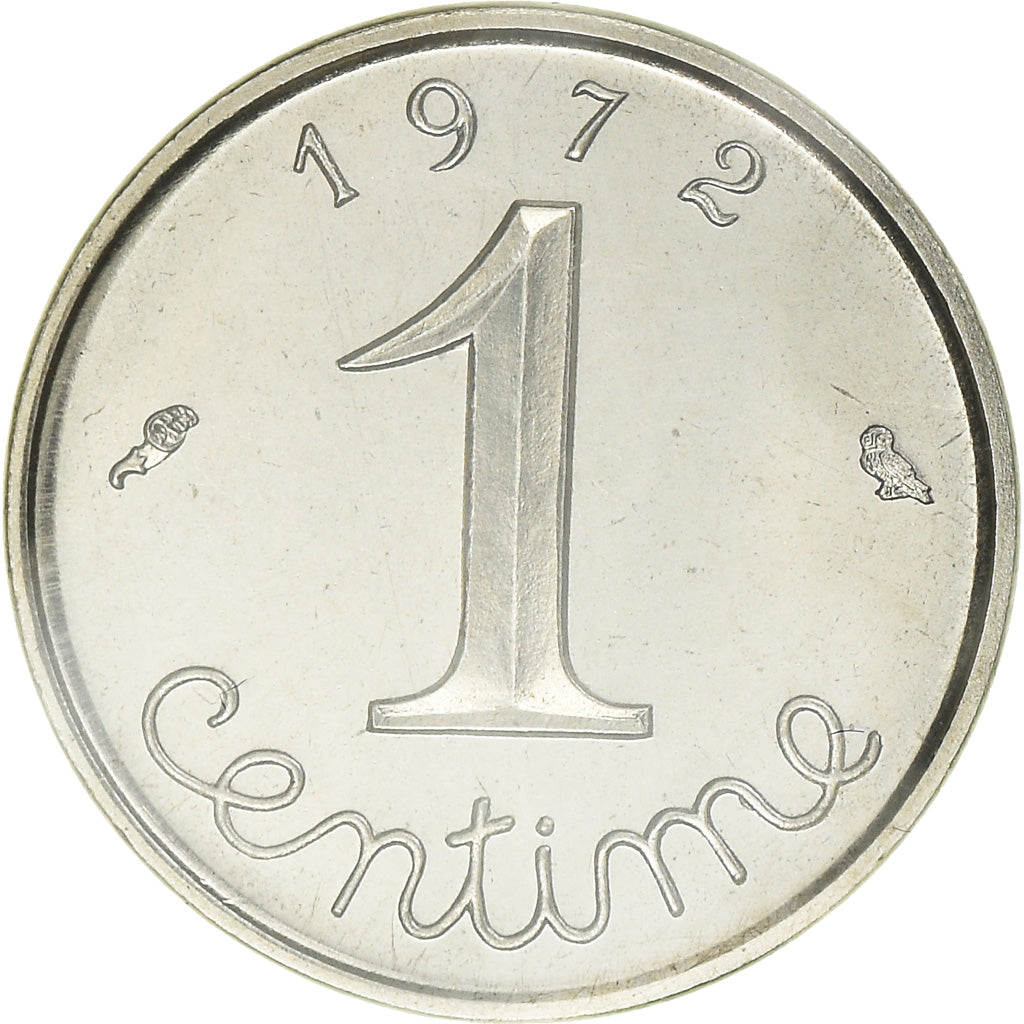 Coin, France, Épi, Centime, 1972, Paris, MS(65-70), Stainless Steel, KM:928
