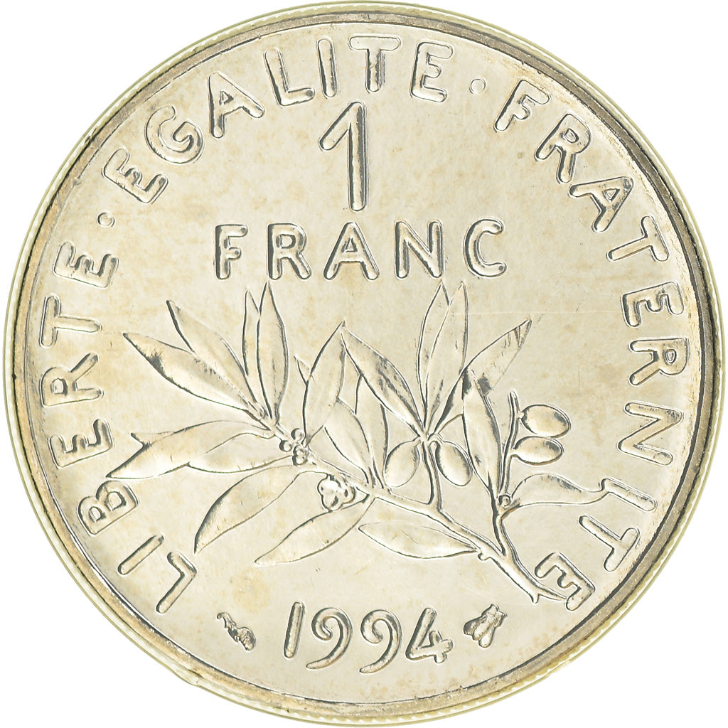 Coin, France, Semeuse, Franc, 1994, Paris, BU, MS(65-70), Nickel, KM:925.1