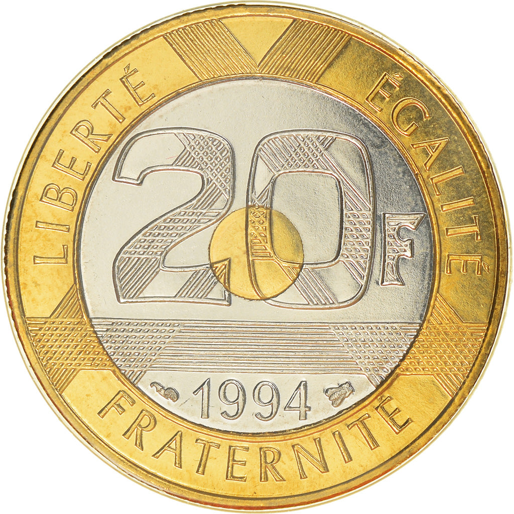 Coin, France, Mont Saint Michel, 20 Francs, 1994, Paris, MS(65-70)