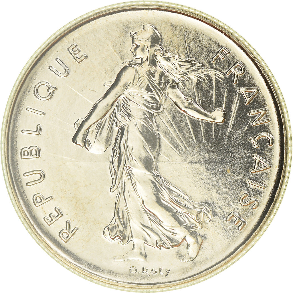 Moneta, Francia, Semeuse, 5 Francs, 1991, Paris, Frappe médaille, FDC, Nichel