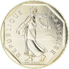 Coin, France, Semeuse, 2 Francs, 1991, Paris, Frappe médaille, MS(65-70)