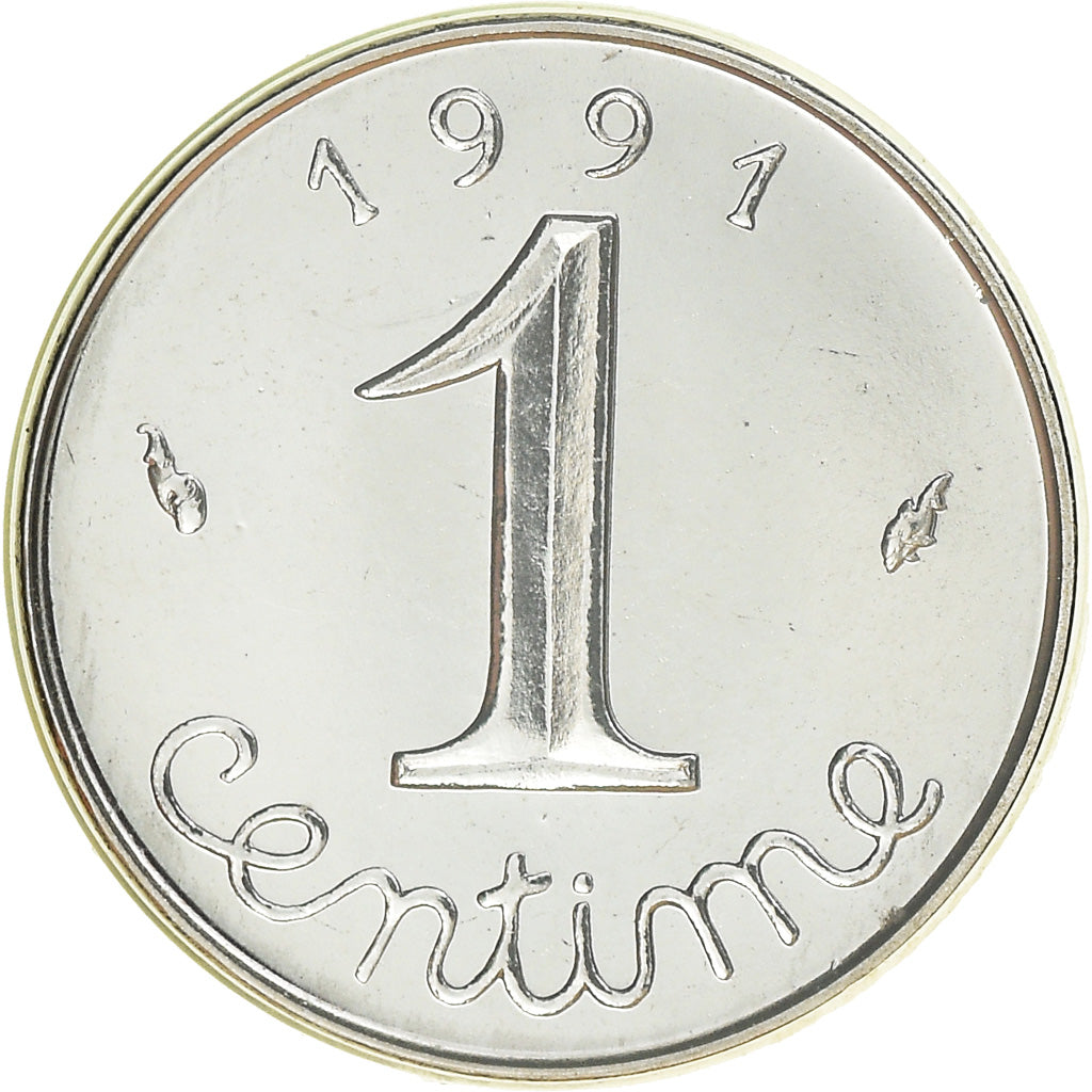 Monnaie, France, Épi, Centime, 1991, Paris, Frappe médaille, FDC, Acier