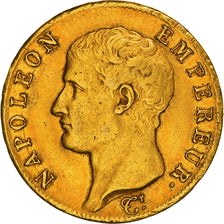 Moeda, França, Napoléon I, 40 Francs, 1806, Paris, EF(40-45), Dourado