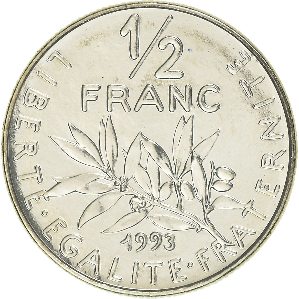 Coin, France, Semeuse, 1/2 Franc, 1993, Paris, Frappe médaille, MS(65-70)