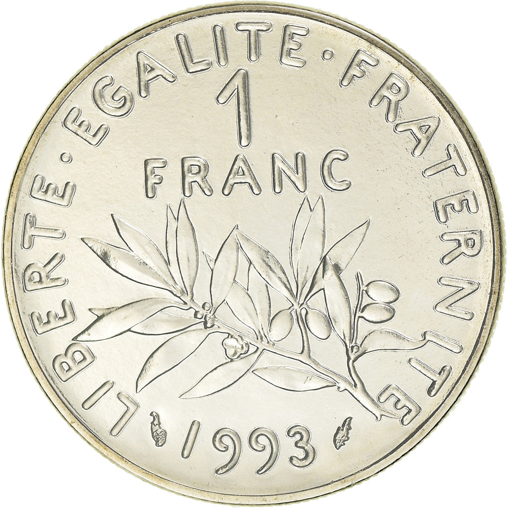 Munten, Frankrijk, Semeuse, Franc, 1993, Paris, Frappe médaille, FDC, Nickel