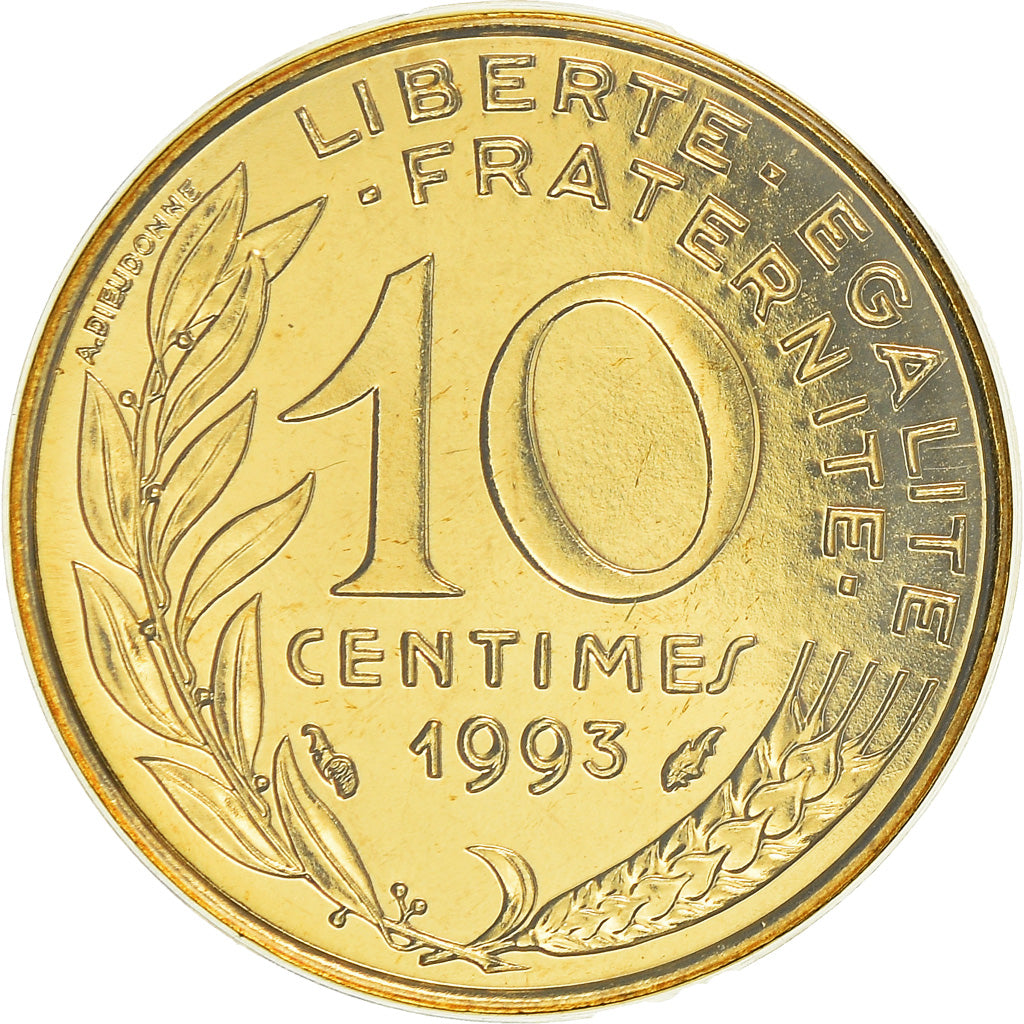 Monnaie, France, Marianne, 10 Centimes, 1993, Paris, Frappe médaille, FDC