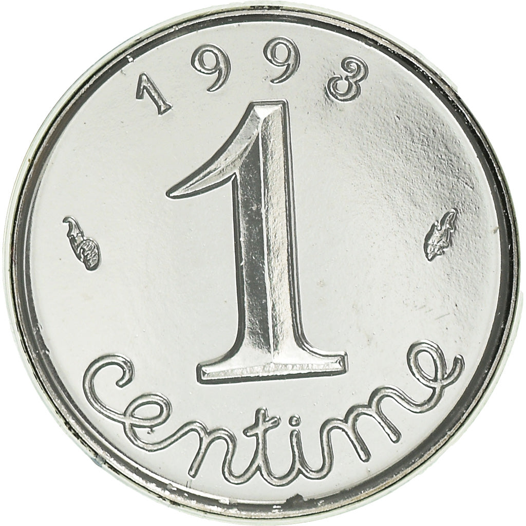 Moeda, França, Épi, Centime, 1993, Paris, Frappe médaille, MS(65-70), Aço