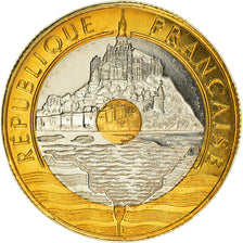 Monnaie, France, Mont Saint Michel, 20 Francs, 1993, Paris, Frappe médaille