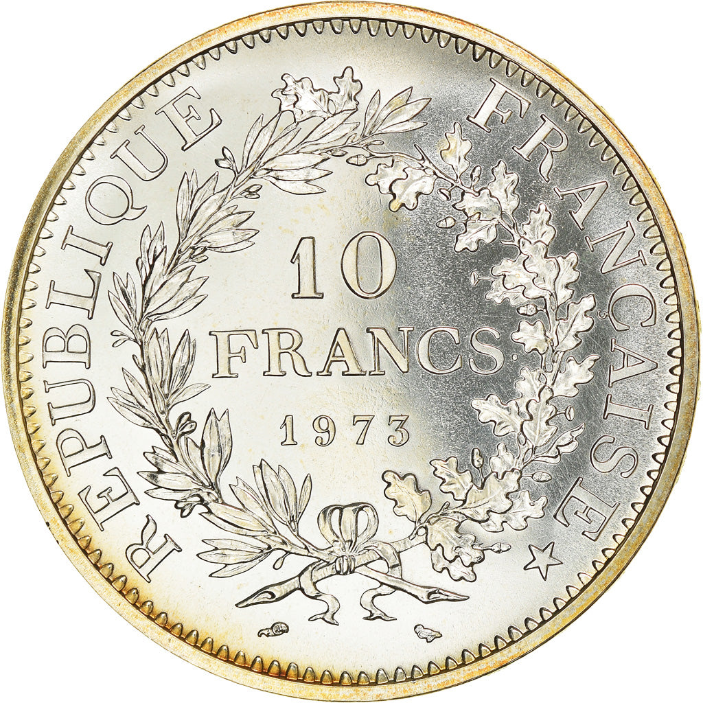 Coin, France, Hercule, 10 Francs, 1973, Paris, MS(65-70), Silver, KM:932
