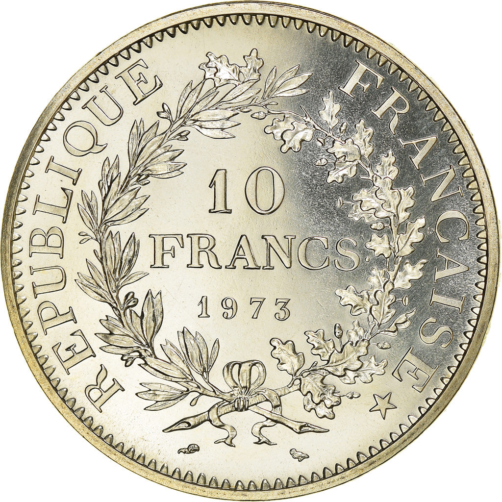 Coin, France, Hercule, 10 Francs, 1973, Paris, MS(65-70), Silver, KM:932