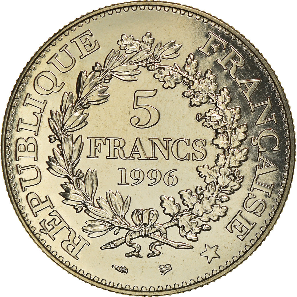 Coin, France, Hercule, 5 Francs, 1996, Paris, MS(65-70), Nickel, KM:1155