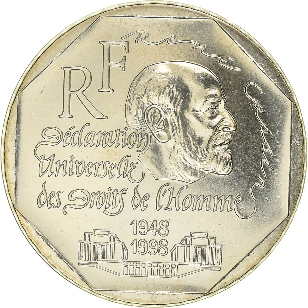 Münze, Frankreich, René Cassin, 2 Francs, 1998, STGL, Nickel, KM:1213