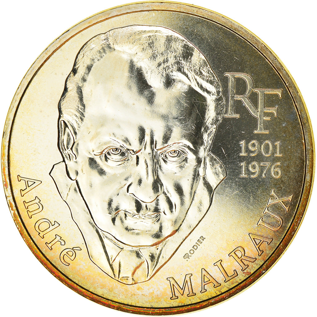 Coin, France, André Malraux, 100 Francs, 1997, MS(65-70), Silver, KM:1188