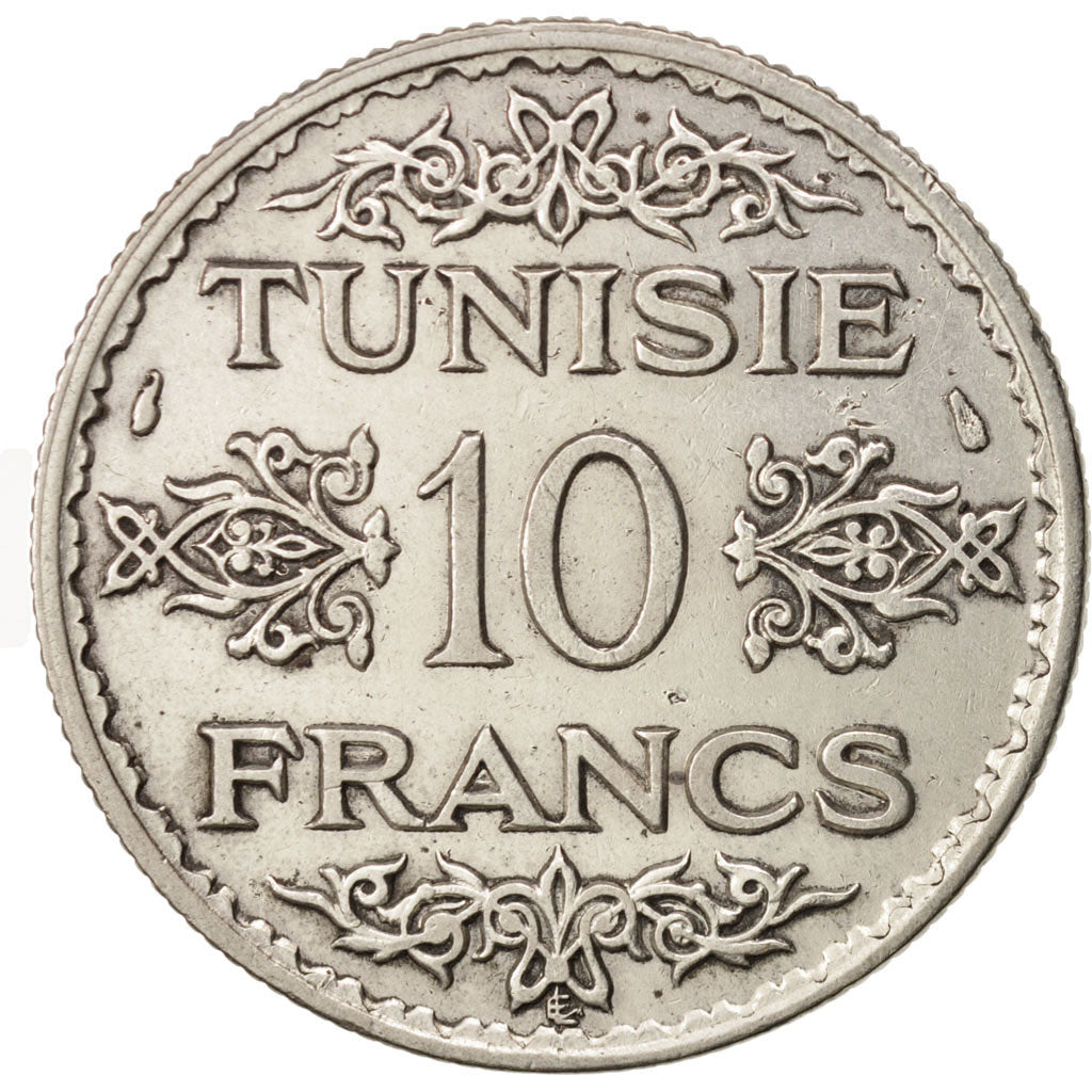 Tunisie, Ahmad Pasha Bey, 10 Francs, 1934, Paris, TTB+, Argent, KM:262