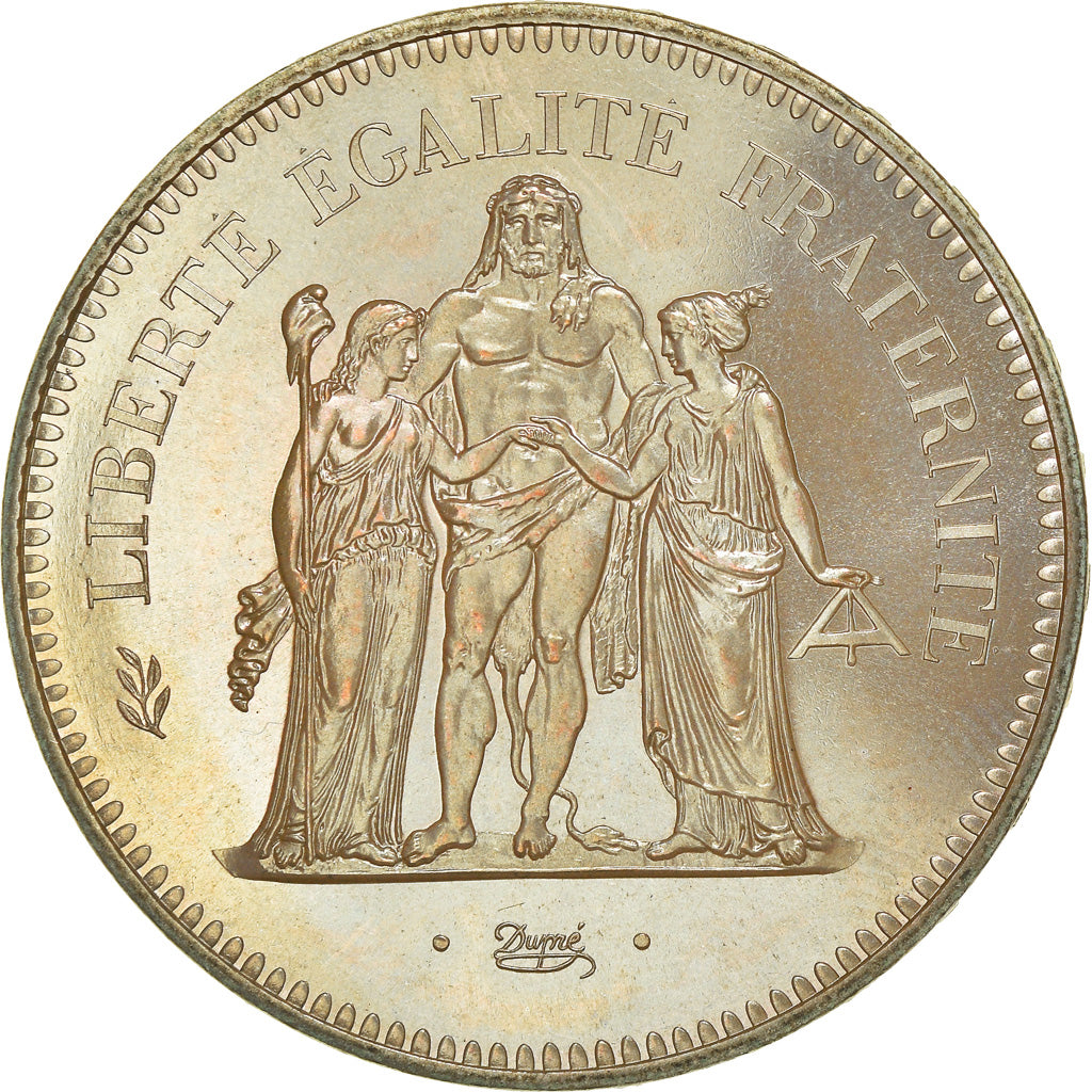 Coin, France, Hercule, 50 Francs, 1975, Paris, MS(65-70), Silver, KM:941.1