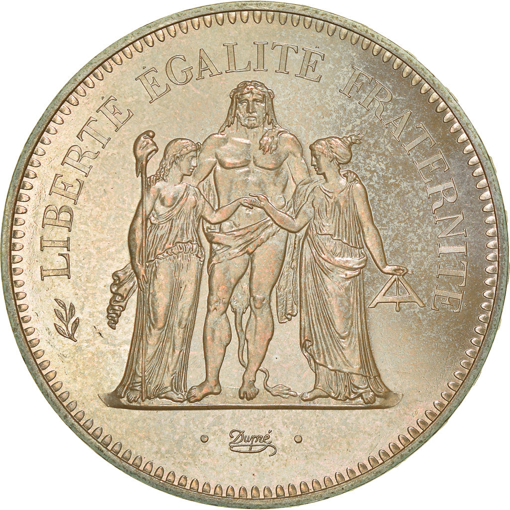 Münze, Frankreich, Hercule, 50 Francs, 1975, Paris, STGL, Silber, KM:941.1
