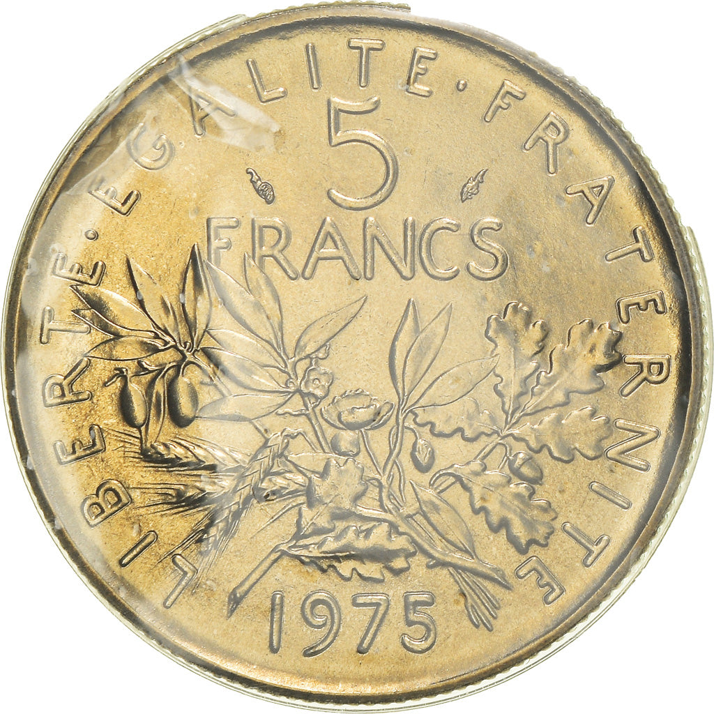 Monnaie, France, Semeuse, 5 Francs, 1975, Paris, FDC, Nickel Clad Copper-Nickel