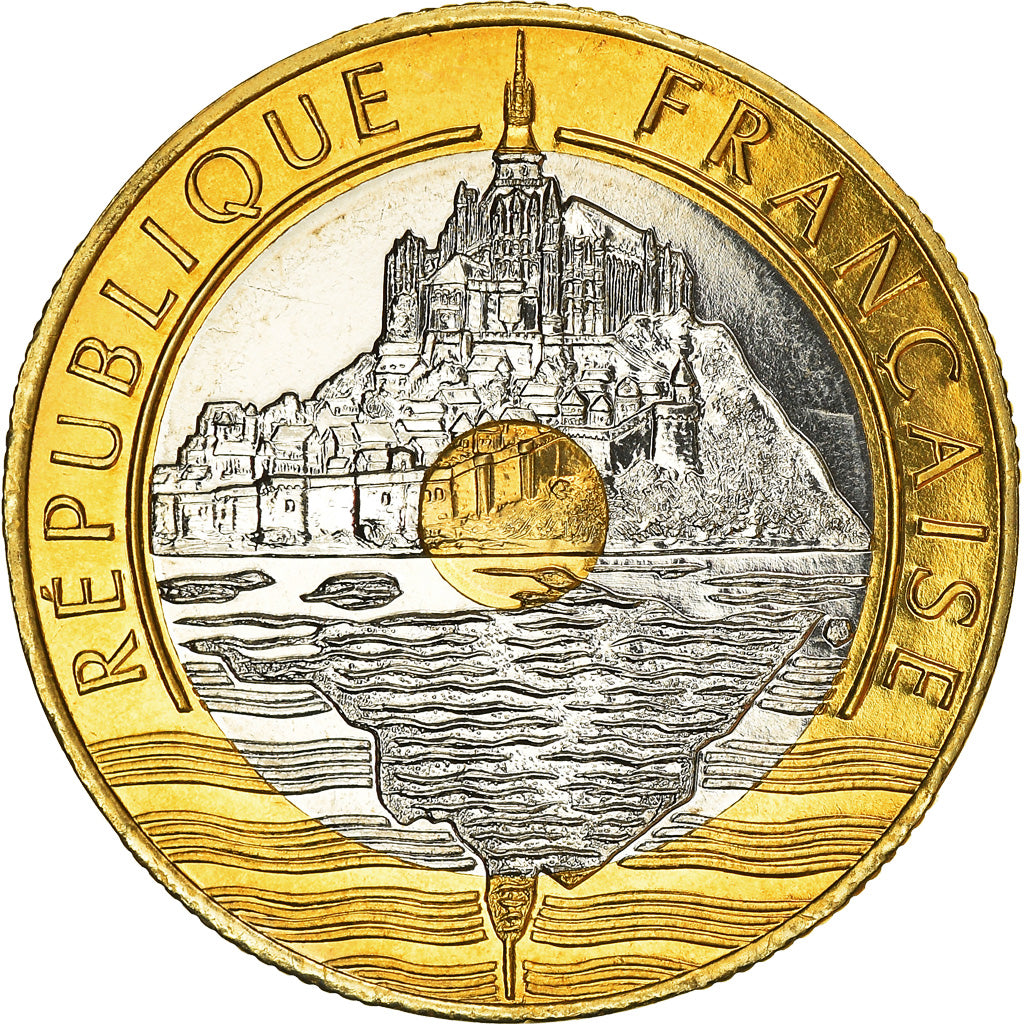 Monnaie, France, Mont Saint Michel, 20 Francs, 1992, Frappe médaille, FDC